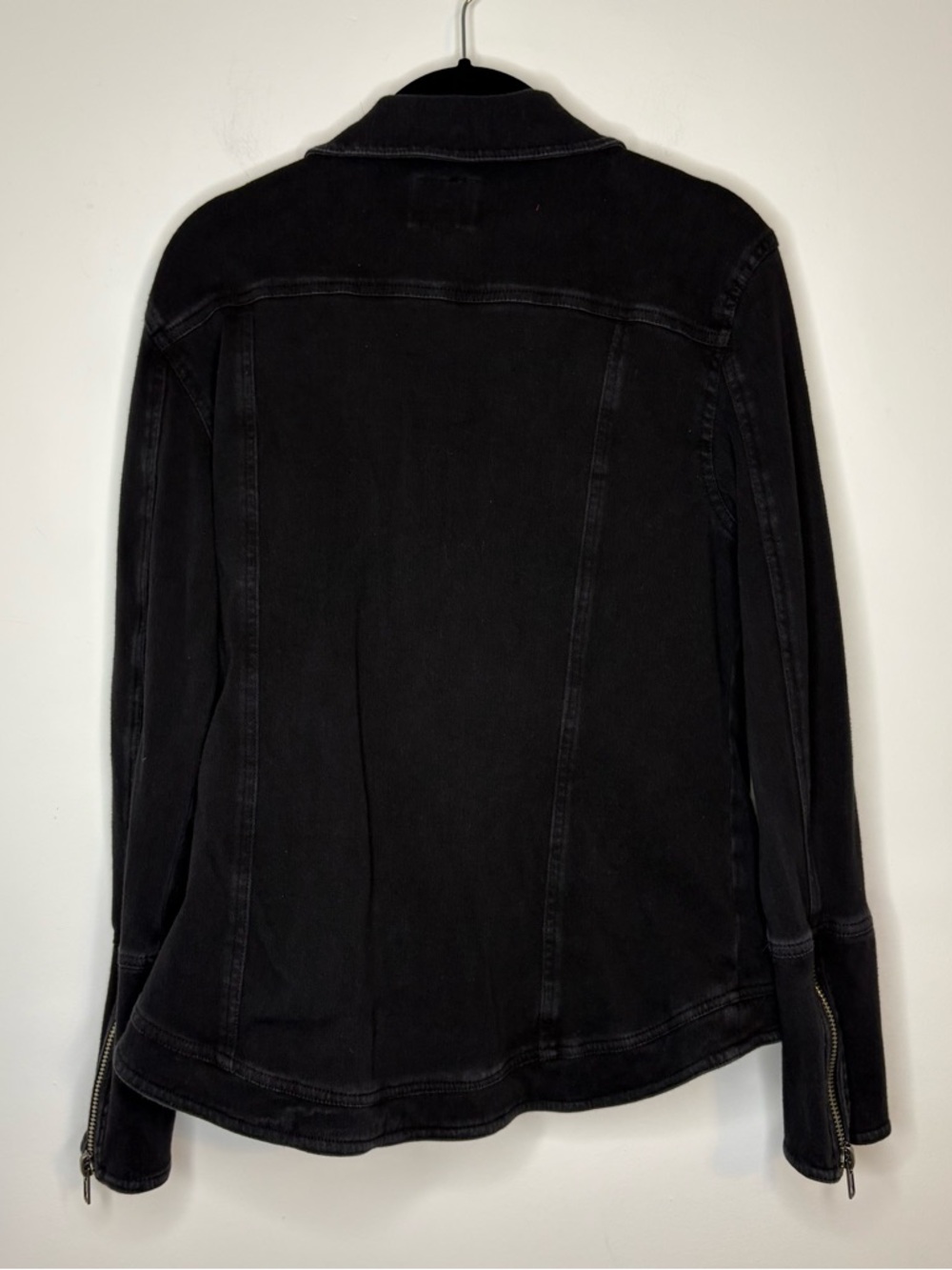 Liverpool Jeans Company Black Asymmetrical Zip Moto Jacket Size XL - Picture 2 of 10